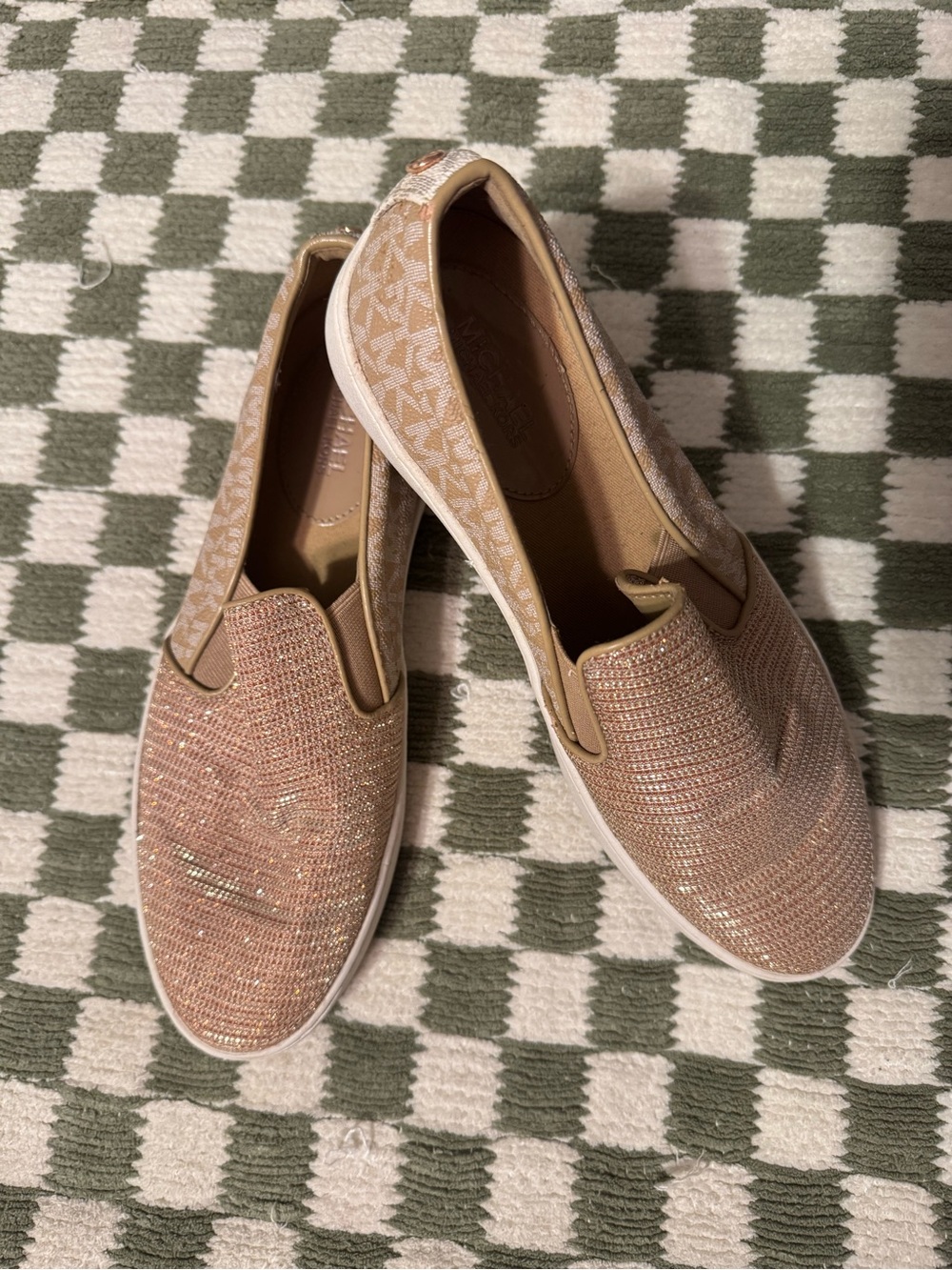 Michael Kors Rose Gold Slip-On Loafers